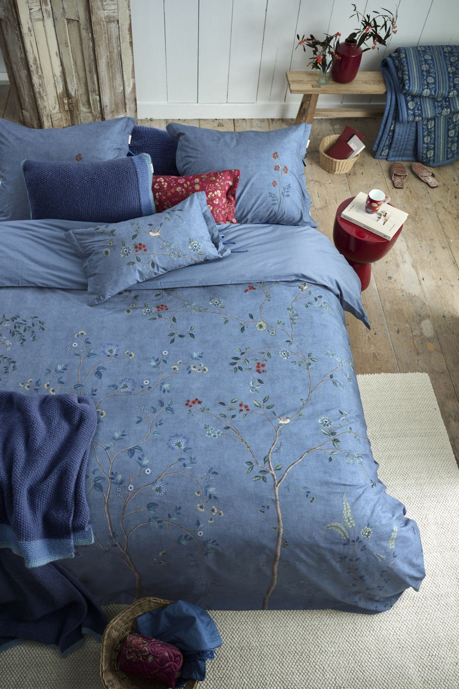 Dekbedovertrekset Desi Garden blauw 2-persoons