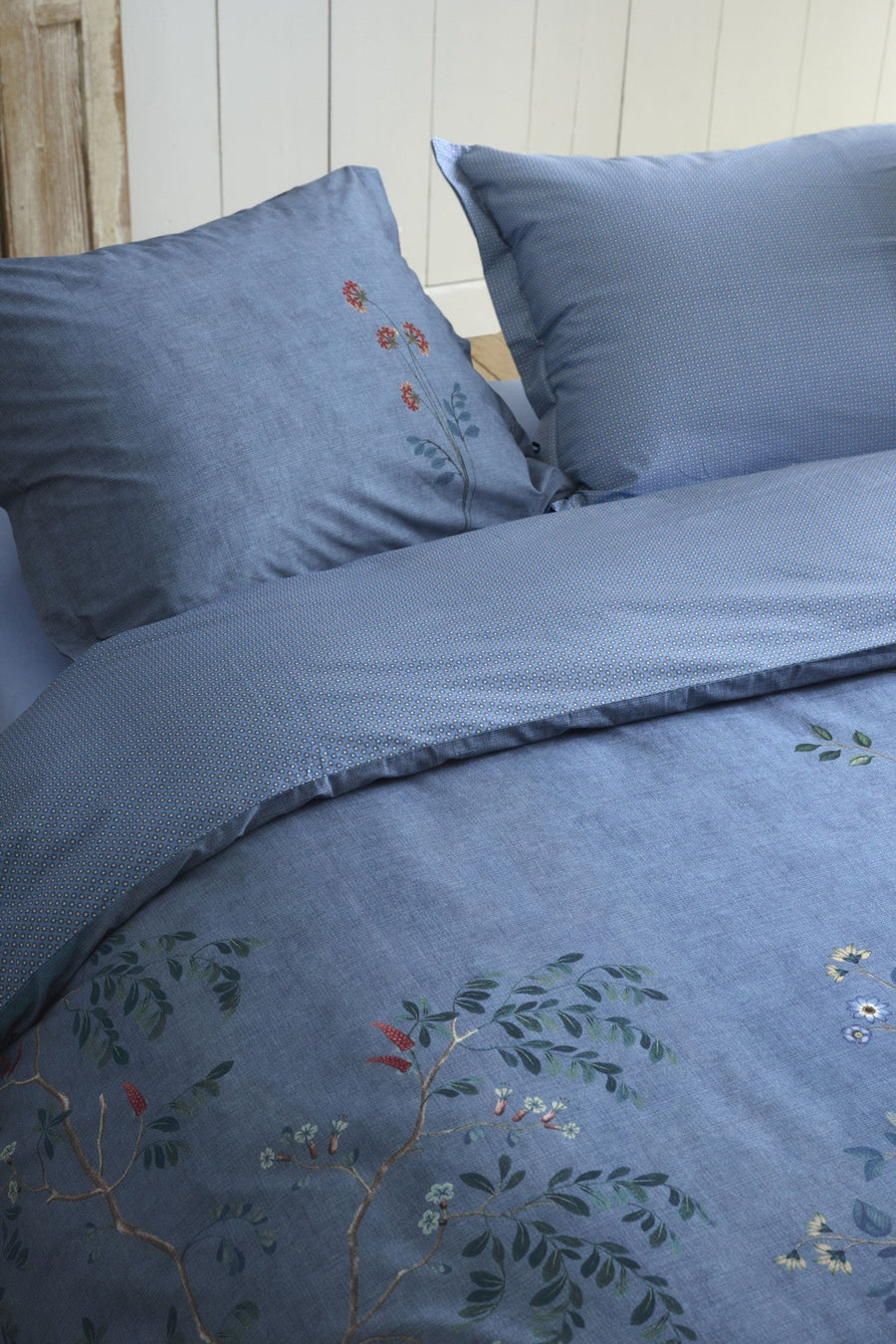 Dekbedovertrekset Desi Garden blauw 2-persoons