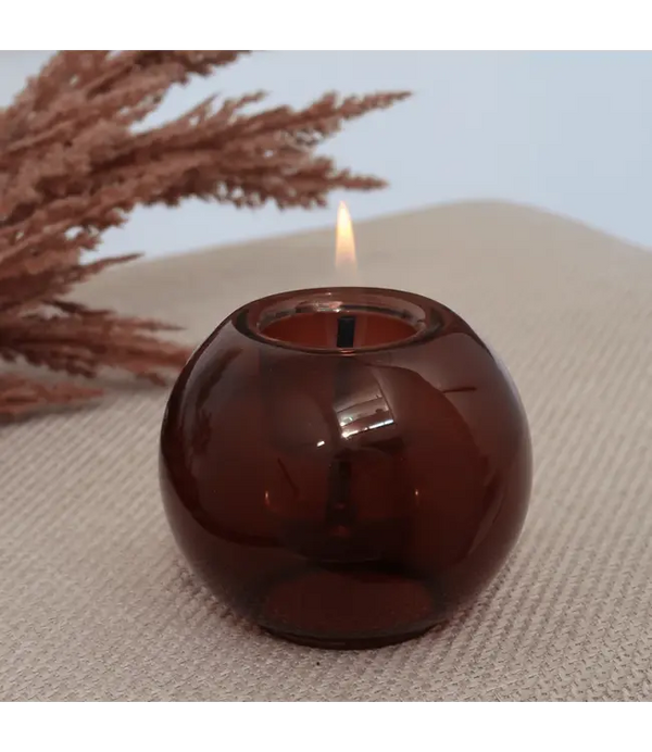 Tafelvuur Globus Candle 10 amber