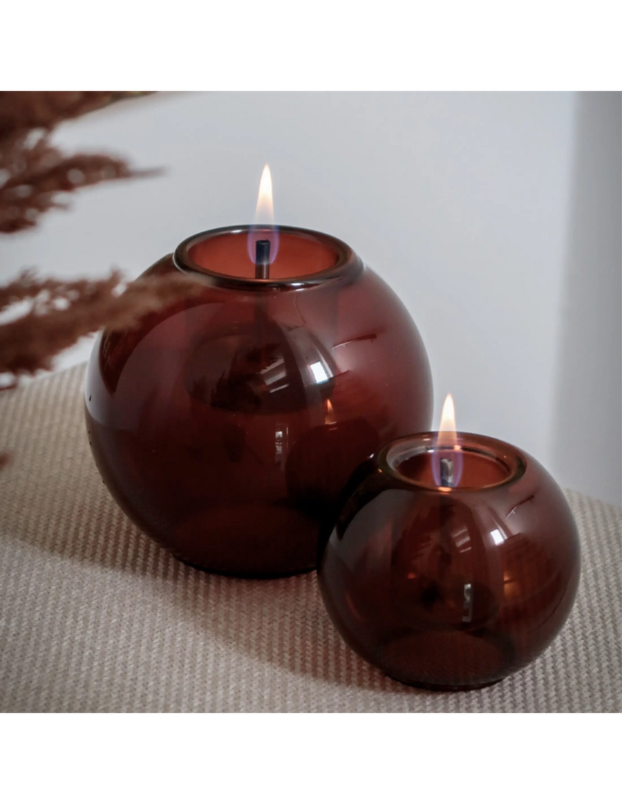 Tafelvuur Globus Candle 15 amber