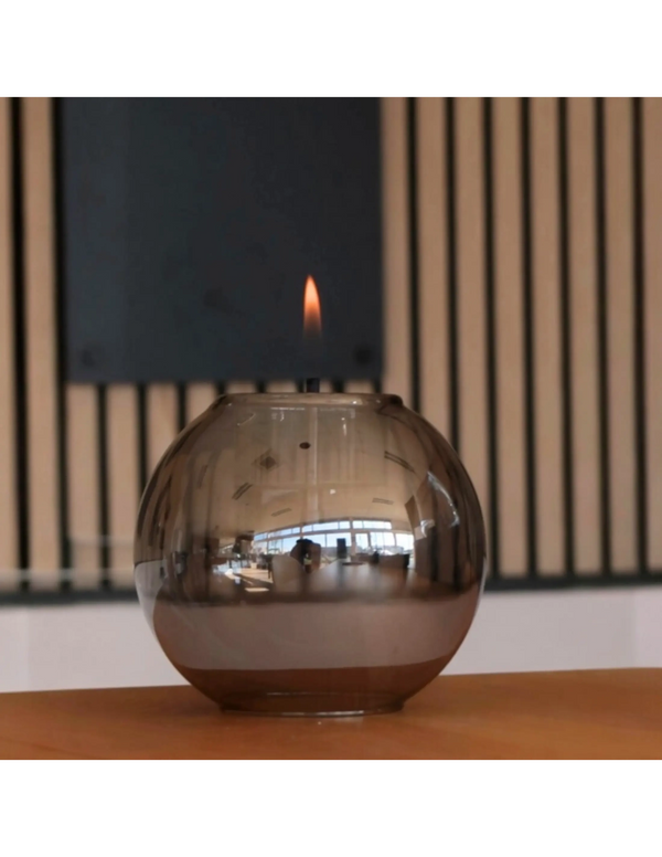 Tafelvuur Globus Candle 15 amber