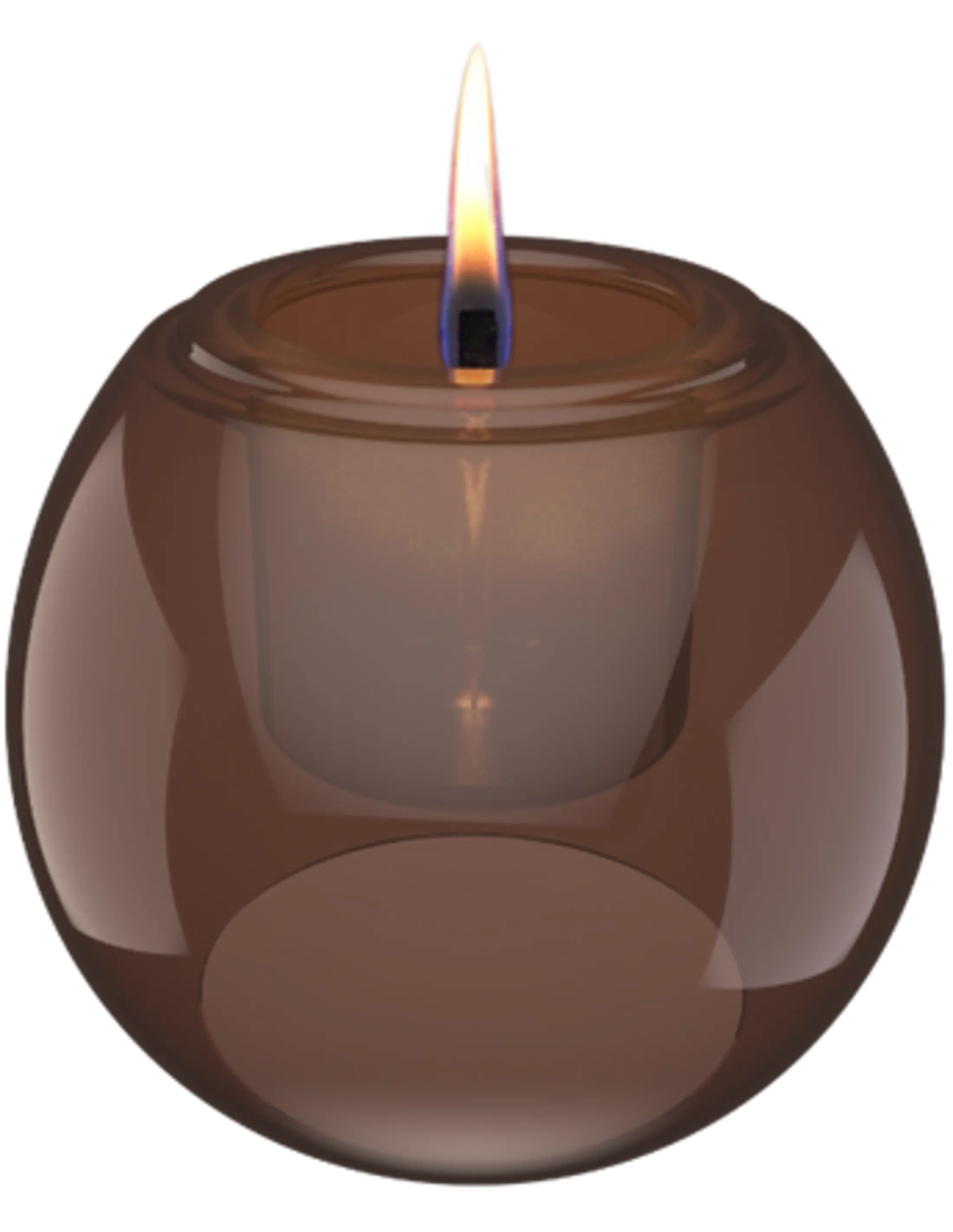 Tafelvuur Globus Candle 15 amber