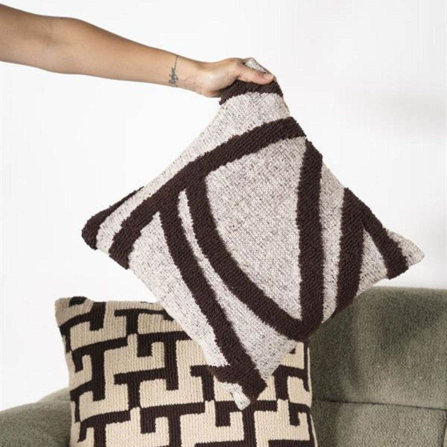 Pillow Majani - dark brown
