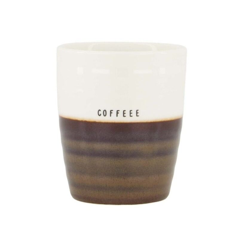 koffiemok coffee wit/bruin