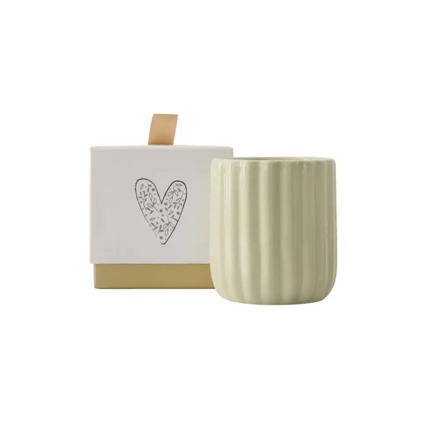 geurkaars keramiek in doosje hartje beige