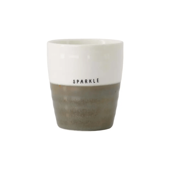 koffiemok sparkle wit/donkergroen