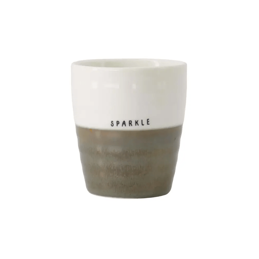 koffiemok sparkle wit/donkergroen