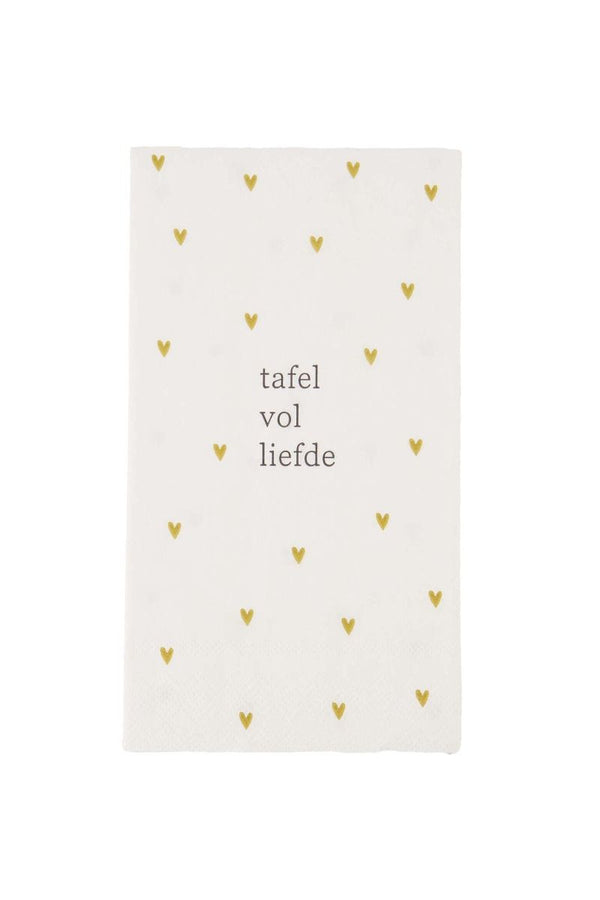 servetten rechthoek hartjes tafel vol liefde