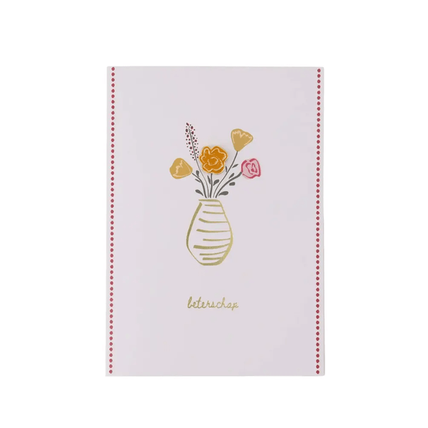 wenskaart broche beterschap