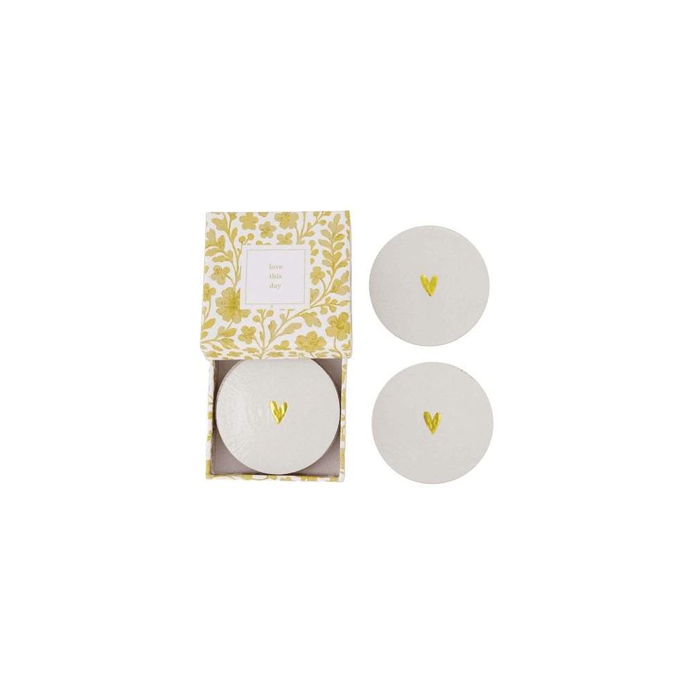 Onderzetters hartje love this day (set van 6)