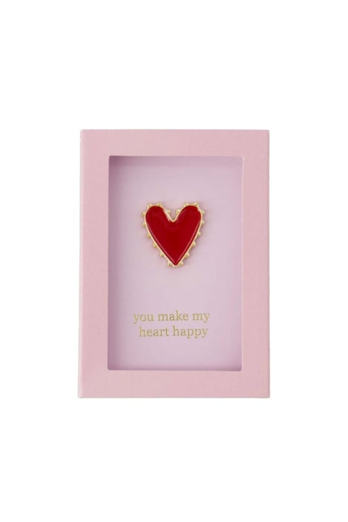 Broche in doosje - You make my heart happy