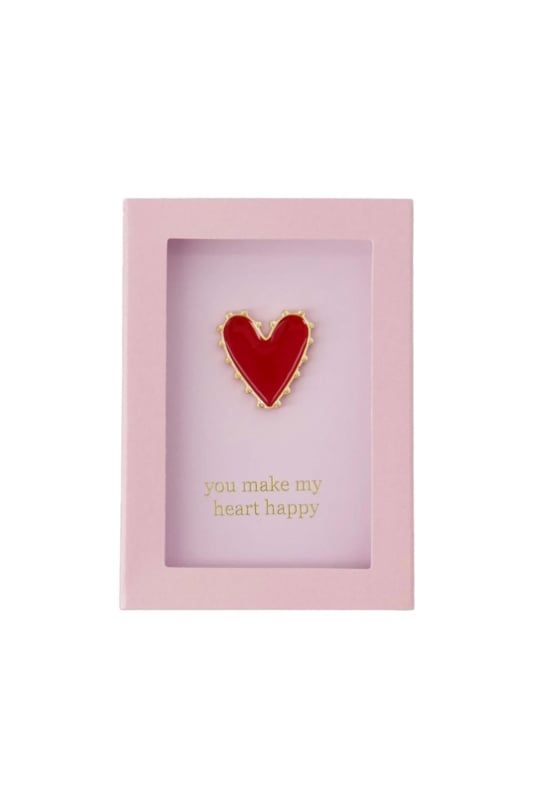 Broche in doosje - You make my heart happy