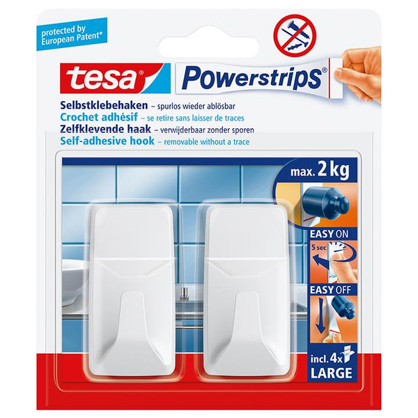 Ts Pwrstrips Haken L Rchthoekig Wit
