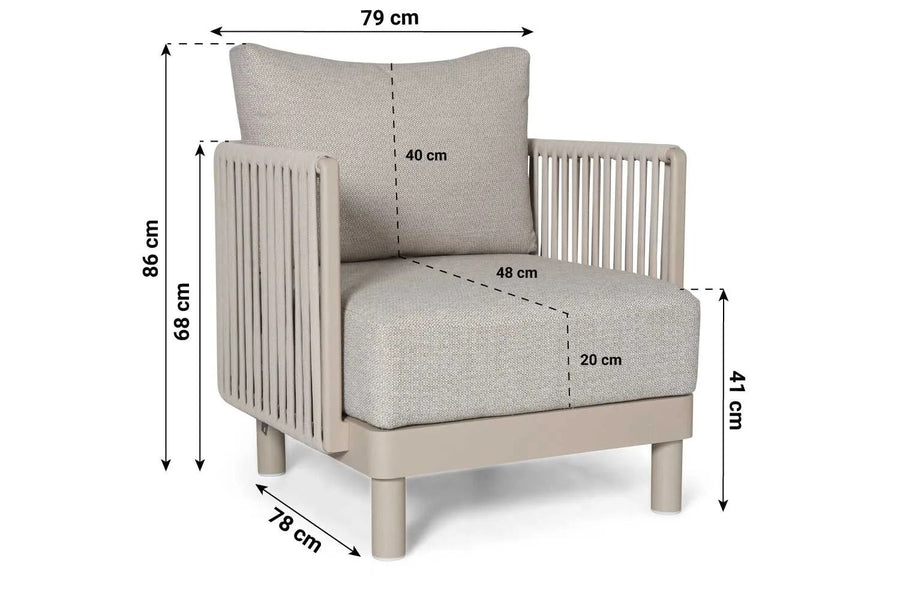 Solento stoel-bank loungeset 3-delig