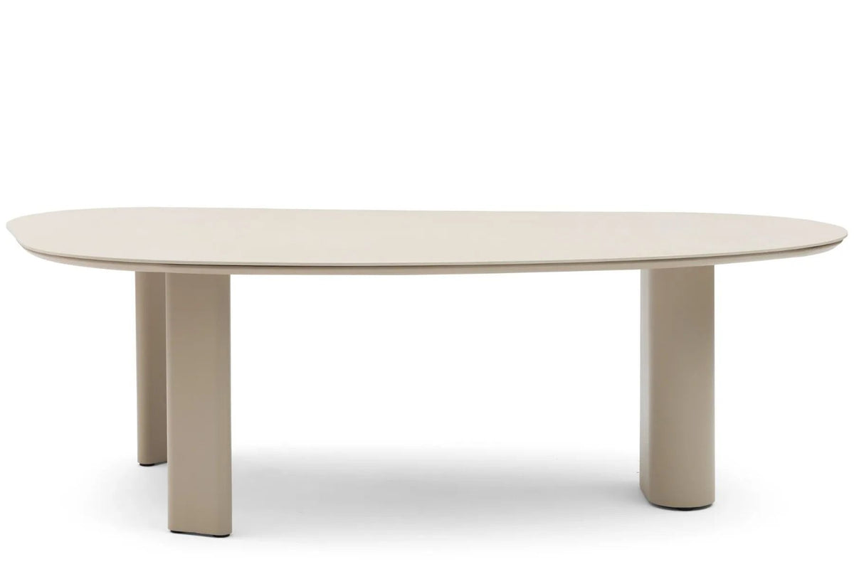 Coco Weave dining tuintafel organisch 240 x 120 cm (tafelblad black marble)