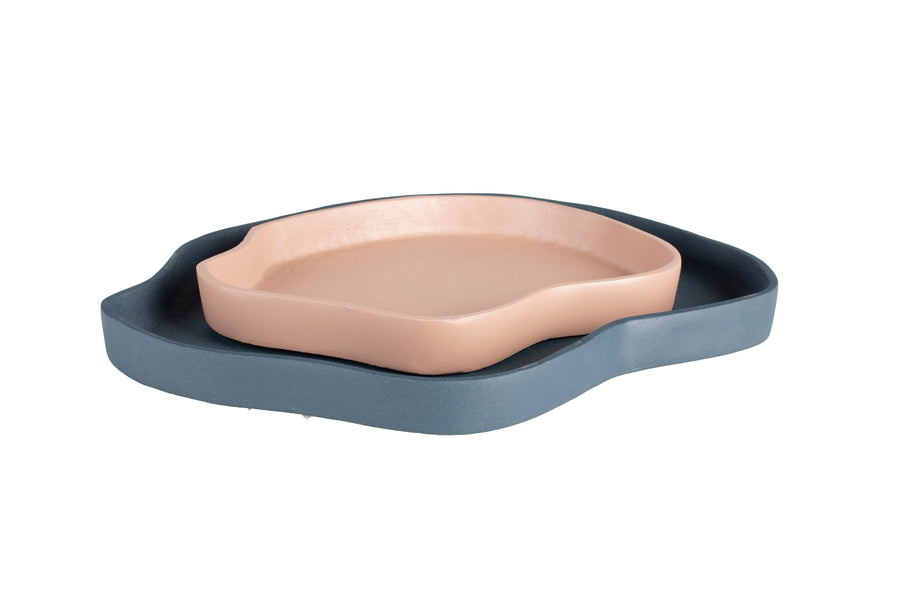 Dienblad Revolt Set van 2 Blauw Roze