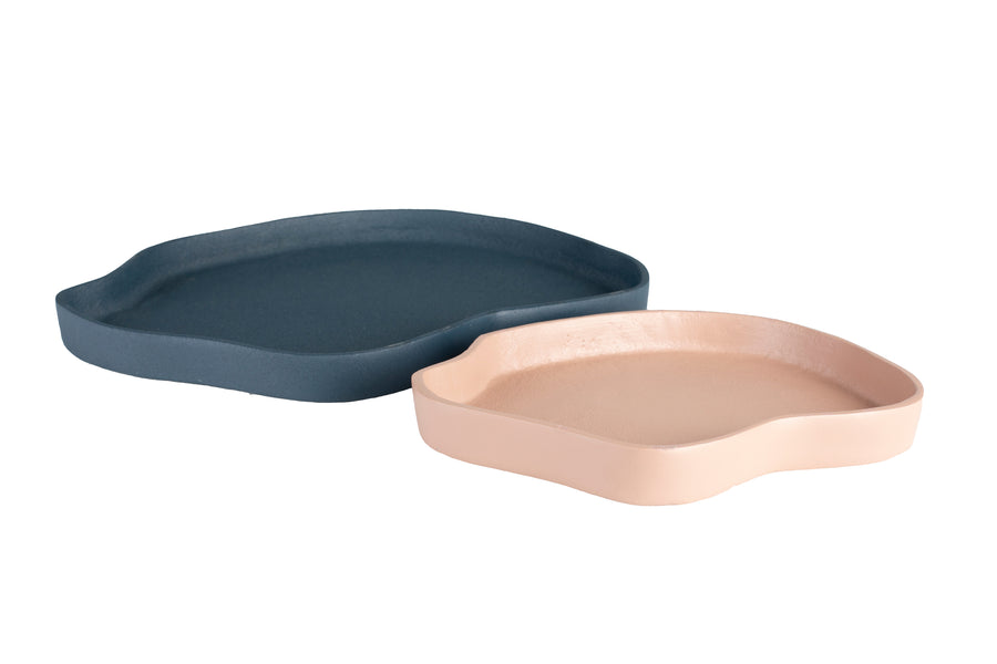 Dienblad Revolt Set van 2 Blauw Roze
