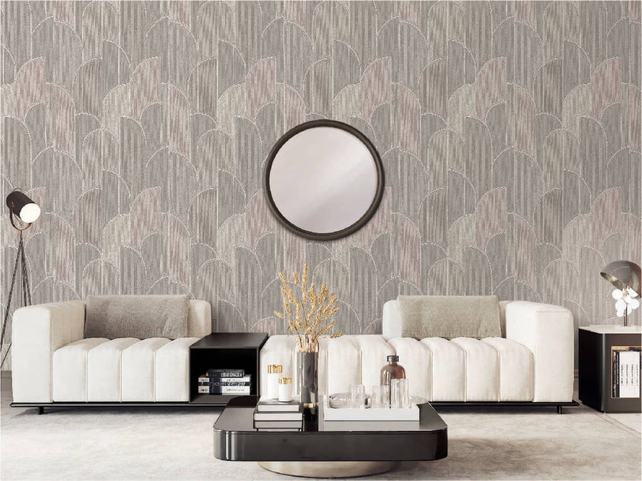 Vliesbehang Exclusive Threads Arch Forest Taupe