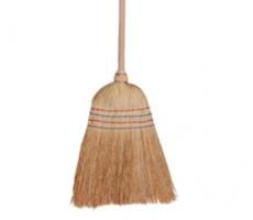Mixstrobezem Houten steel 100 centimeter