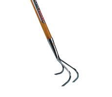 Tuinkrabber Verzinkt 3 tanden Essenhouten steel 140 cm