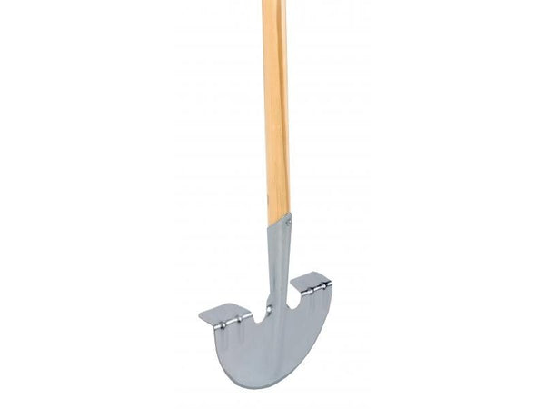 Graskantsteker Met opstapje Verzinkt Essenhouten steel 100 cm