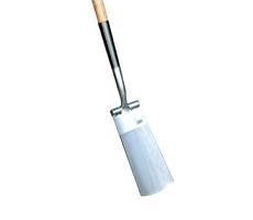 Draineerspade Blank gepolijst Met opstapje Essenhouten steel 76 cm