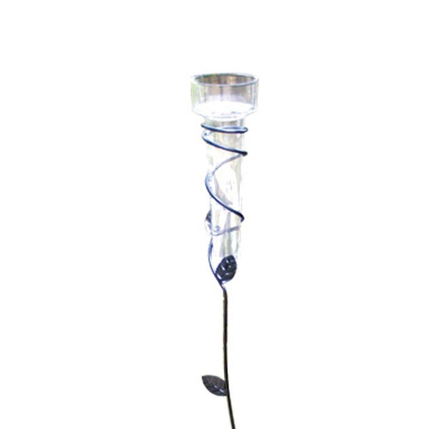 Regenmeter met bladeren steel