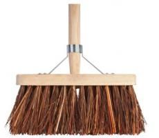 Bezem Natuurvezel 30 cm Houten steel 140 cm