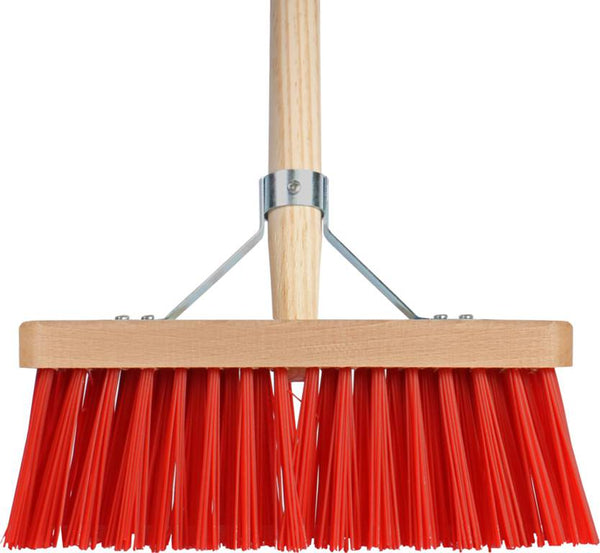 Bezem Nylon 28 centimeter Houten steel 140 centimeter