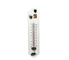Thermometer metaal wit 30 cm