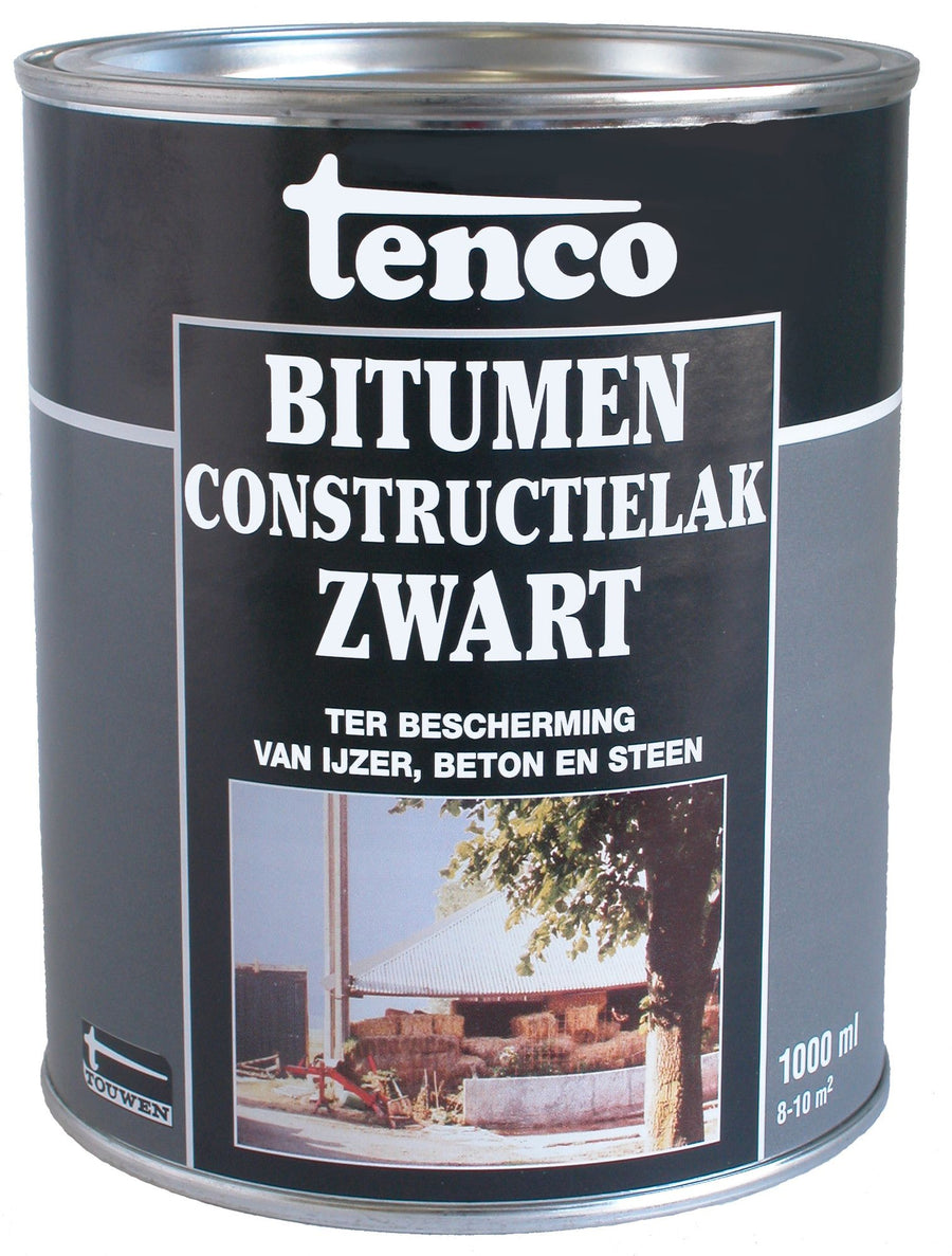 Tw Tenco Bitum Constr.lak 1l Zwart