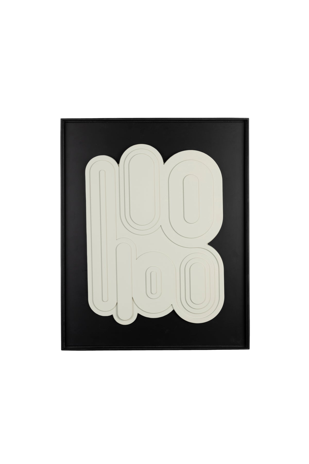 August wanddecoratie zwart/wit