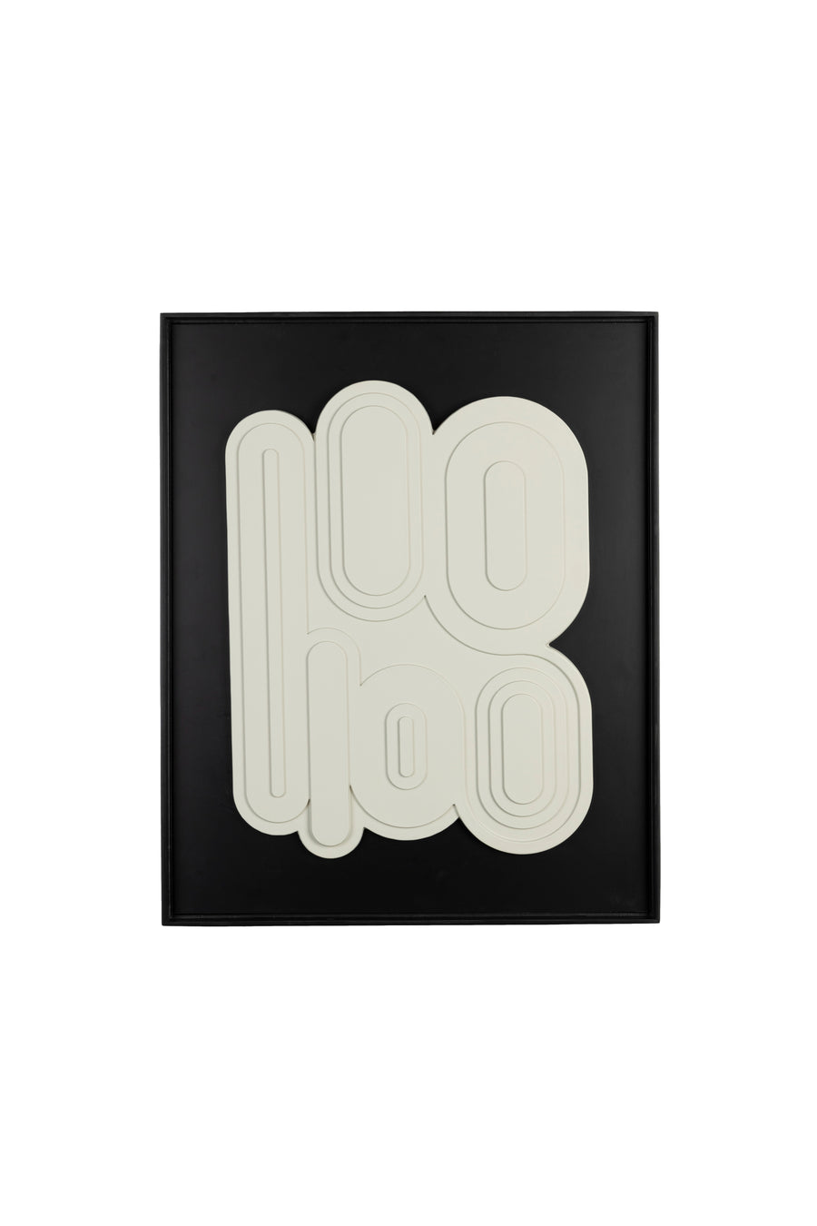 August wanddecoratie zwart/wit