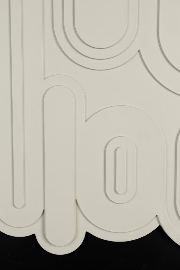 August wanddecoratie zwart/wit