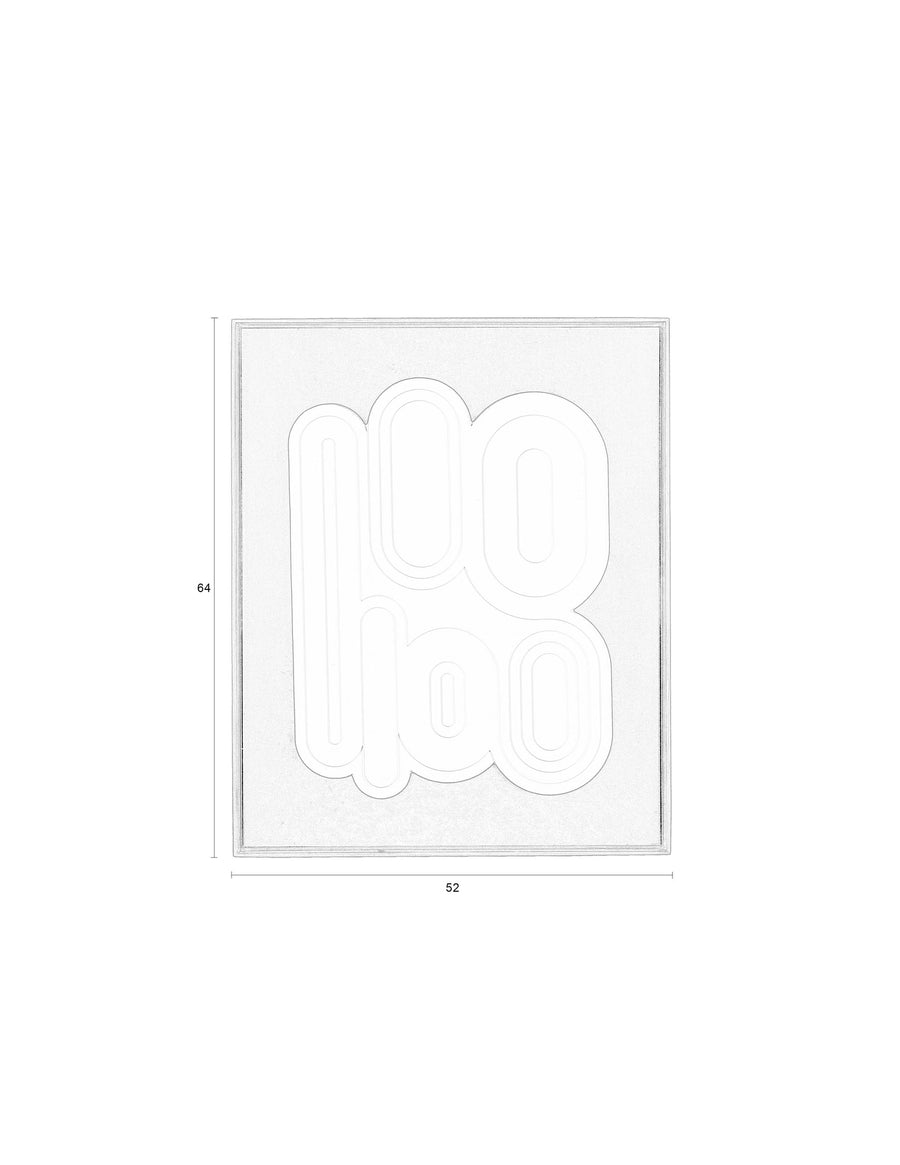 August wanddecoratie zwart/wit