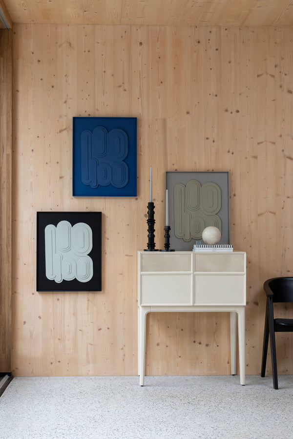 August wanddecoratie blauw