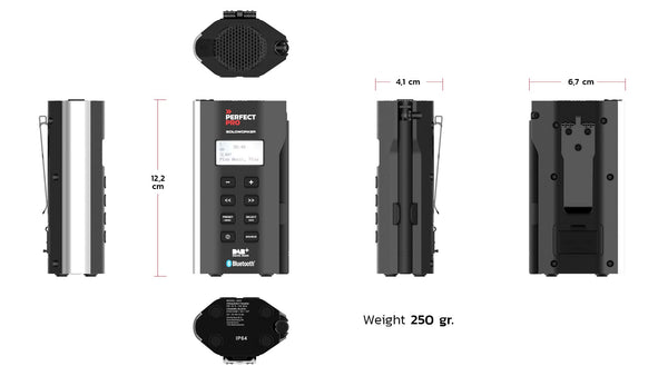 DAB+ / FM / Bluetooth / Oplaadbaar / IP64