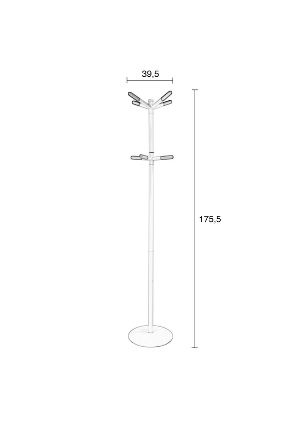 Kapstokrek Houten Tip Wit