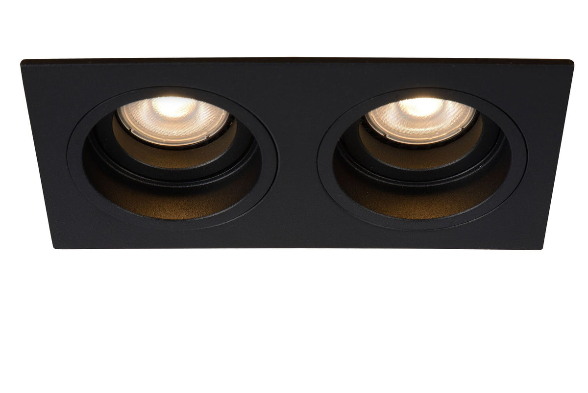 Inbouwspot 2xGU10 Zwart