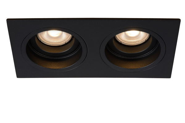 Inbouwspot 2xGU10 Zwart