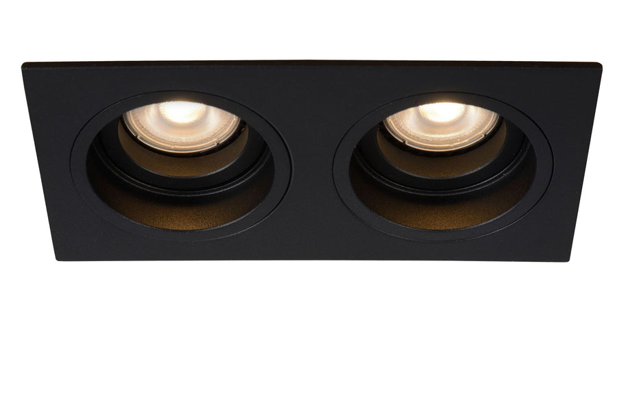 Inbouwspot 2xGU10 Zwart