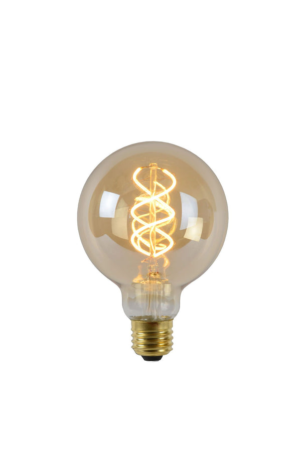 Filament lamp Ø 9,5 cm LED Dimb. E27 1x5W 2200K Amber