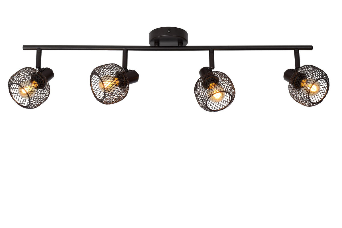 Plafondspot 4xE14 Zwart