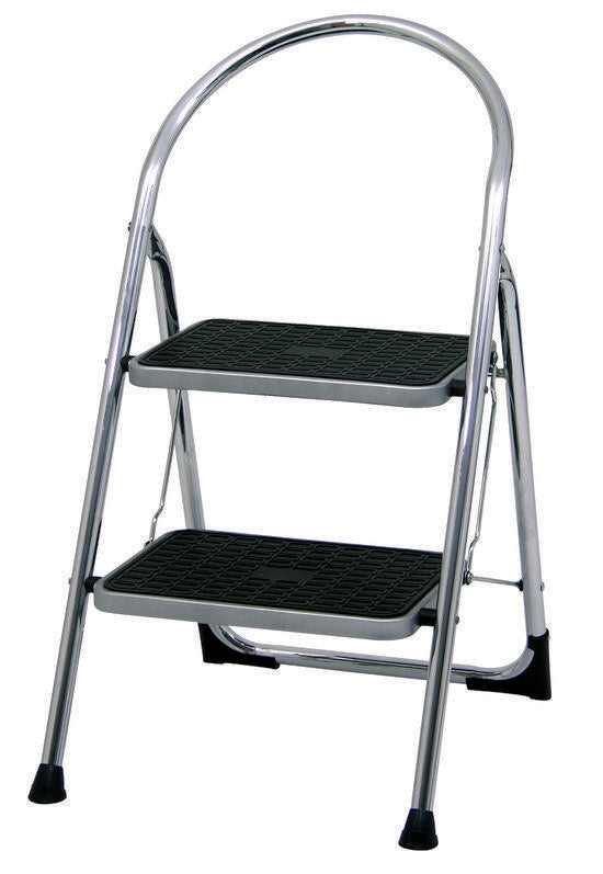 Cromato huishoudtrap 2-treeds silver