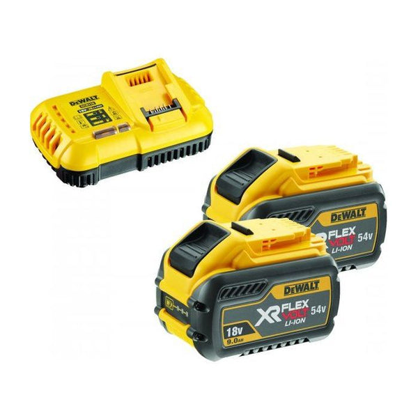 DCB118X2-QW 54V XR FLEXVOLT Accu starterpack (2x DCB547 + XR multivoltage snellader)