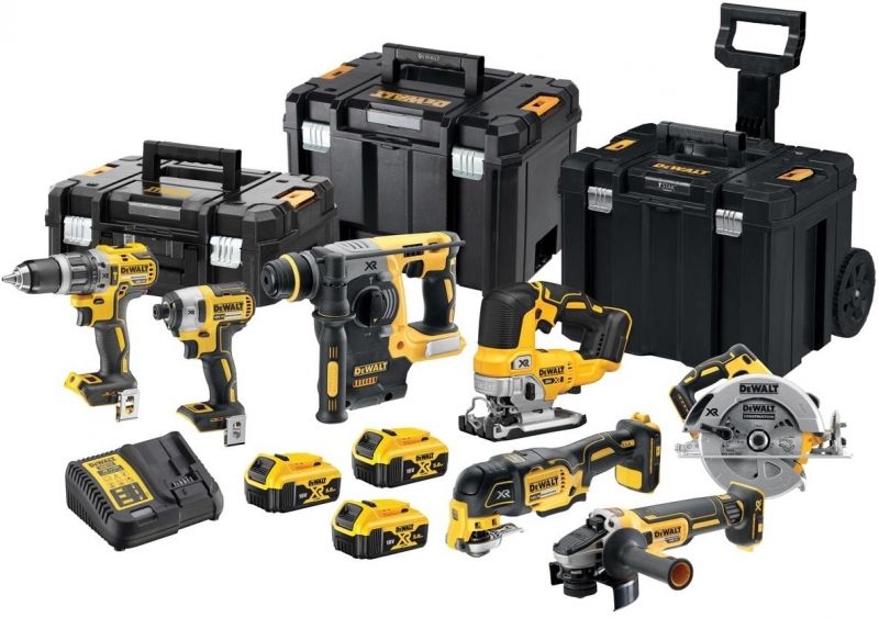 DCK755P3T-QW 18V XR Brushless 7-delige set (DCD796 + DCF887 + DCS355 + DCH273 + DCG405 + DCS570 + DCS334)