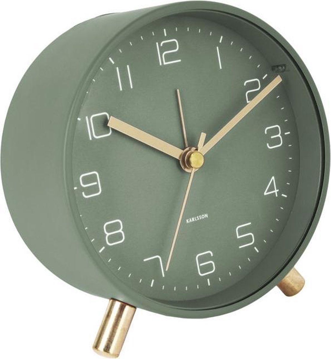 Alarm clock Lofty metal matt green
