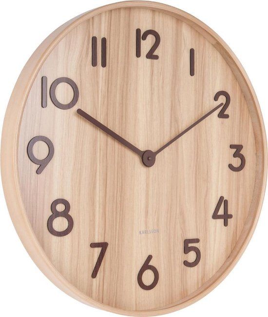 Wall clock Pure large light basswood