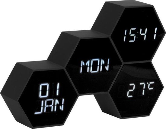Alarm clock Six in the Mix rubberized black