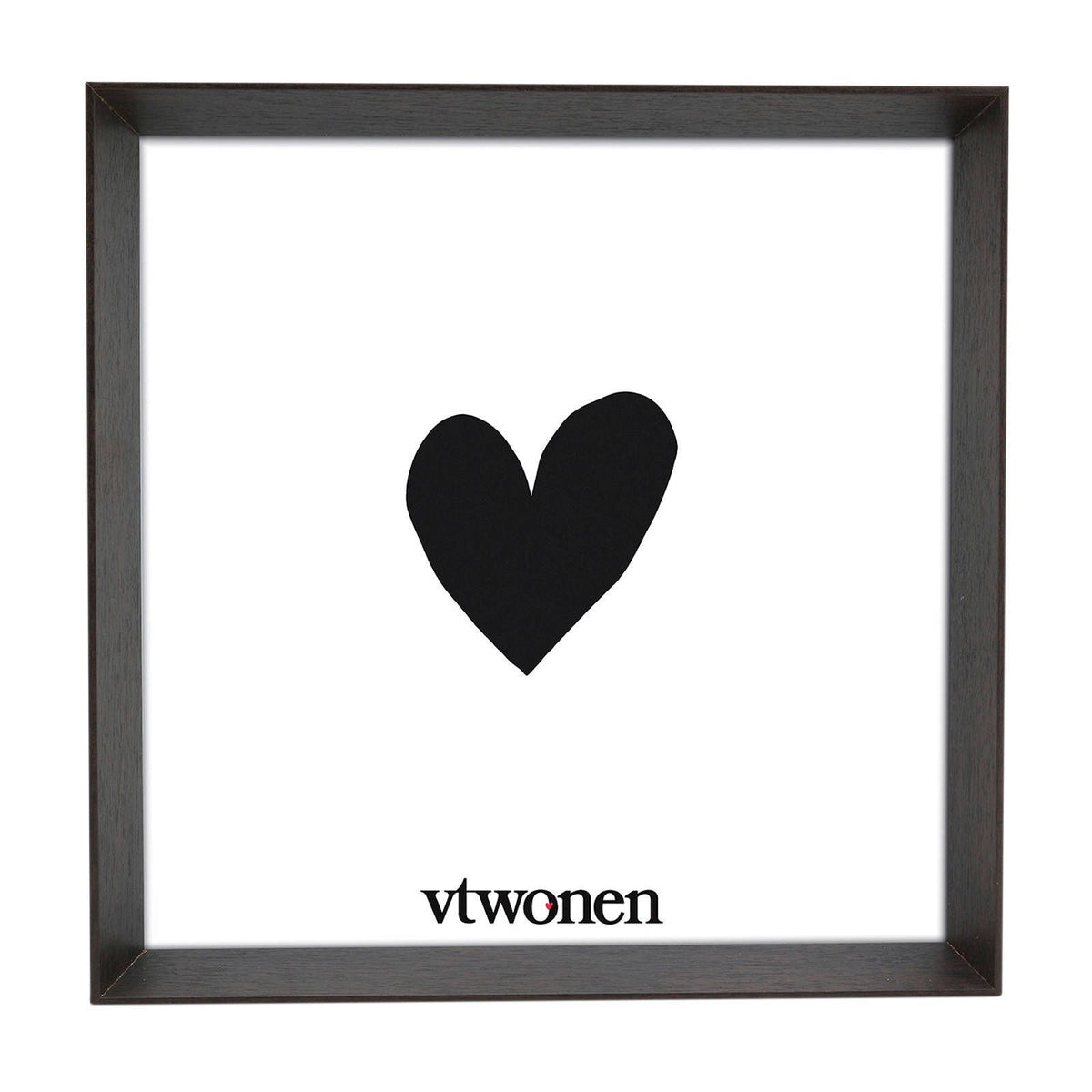 Photo Frame Wood Dark Brown 18x18x4cm